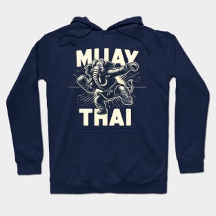 Muay Thai Elephant Fighting MMA Kick Boxing Martial Arts Hoodie